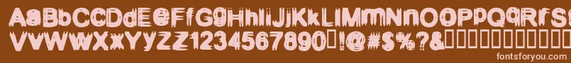 Configuration9 Font – Pink Fonts on Brown Background