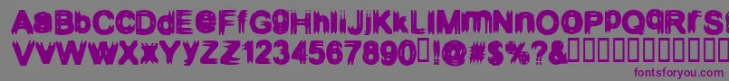 Configuration9-fontti – violetit fontit harmaalla taustalla