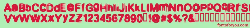 Configuration9 Font – Red Fonts on Green Background