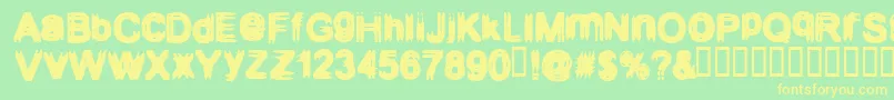 Configuration9 Font – Yellow Fonts on Green Background