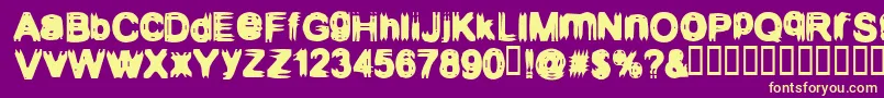 Configuration9 Font – Yellow Fonts on Purple Background
