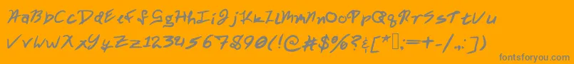 フォントWickedpissah – オレンジの背景に灰色の文字