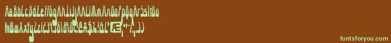 10.15SaturdayNightRBrk Font – Green Fonts on Brown Background