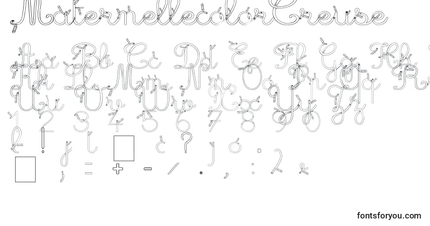 Schriftart MaternellecolorCreuse – Alphabet, Zahlen, spezielle Symbole