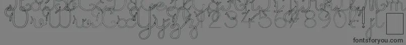 MaternellecolorCreuse Font – Black Fonts on Gray Background