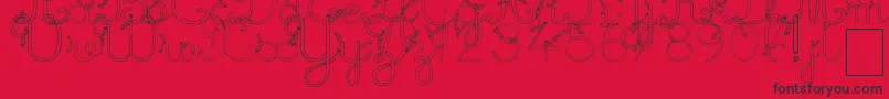 MaternellecolorCreuse Font – Black Fonts on Red Background