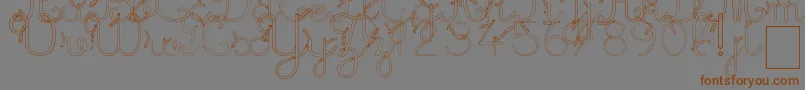 MaternellecolorCreuse Font – Brown Fonts on Gray Background