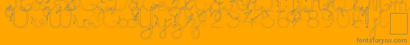 MaternellecolorCreuse Font – Gray Fonts on Orange Background