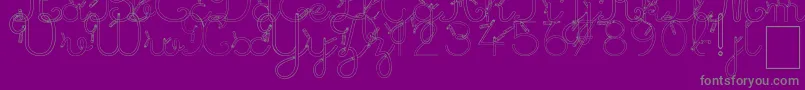 MaternellecolorCreuse Font – Gray Fonts on Purple Background