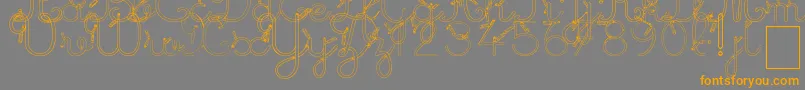 Подробнее о шрифте MaternellecolorCreuse Шрифт MaternellecolorCreuse – оранжевые шрифты на сером фоне