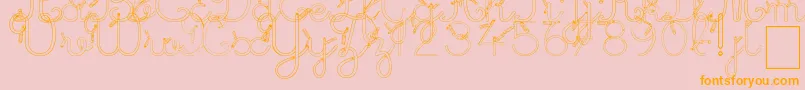 fuente MaternellecolorCreuse – Fuentes Naranjas Sobre Fondo Rosa