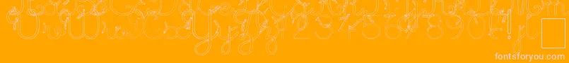 Weitere Informationen zur MaternellecolorCreuse-Schriftart MaternellecolorCreuse-Schriftart – Rosa Schriften auf orangefarbenem Hintergrund