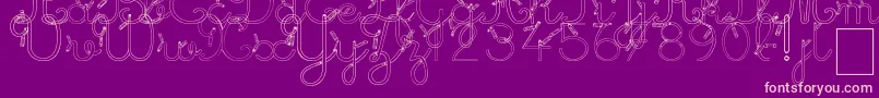 MaternellecolorCreuse Font – Pink Fonts on Purple Background