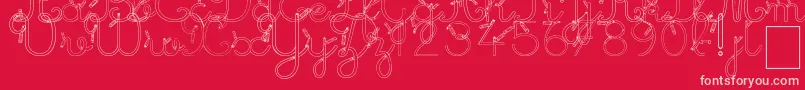 MaternellecolorCreuse Font – Pink Fonts on Red Background
