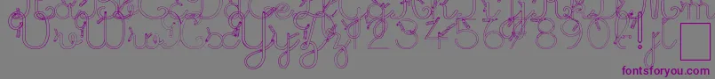 MaternellecolorCreuse Font – Purple Fonts on Gray Background