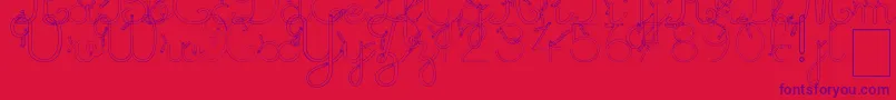 MaternellecolorCreuse Font – Purple Fonts on Red Background