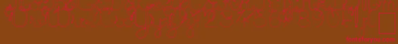 MaternellecolorCreuse Font – Red Fonts on Brown Background