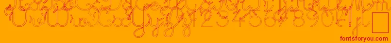 MaternellecolorCreuse Font – Red Fonts on Orange Background