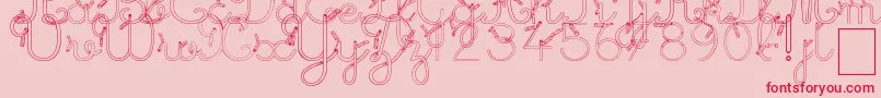 MaternellecolorCreuse-Schriftart – Rote Schriften auf rosa Hintergrund