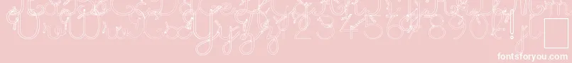 MaternellecolorCreuse-Schriftart – Weiße Schriften auf rosa Hintergrund