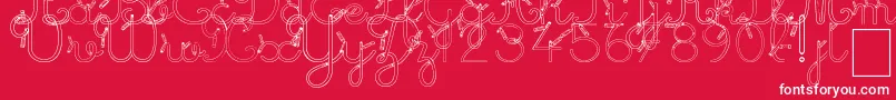 MaternellecolorCreuse Font – White Fonts on Red Background