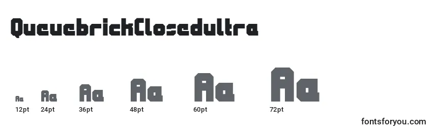 Размеры шрифта QueuebrickClosedultra