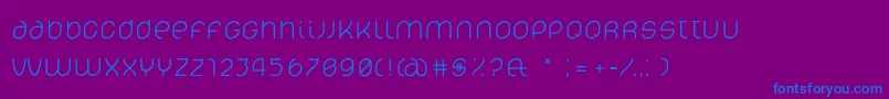 フォントLelimLight – 紫色の背景に青い文字