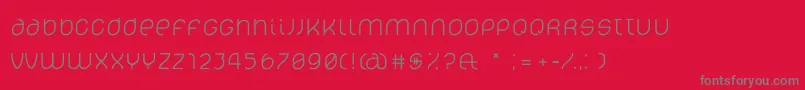 フォントLelimLight – 赤い背景に灰色の文字