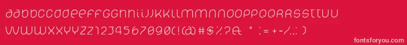 フォントLelimLight – 赤い背景にピンクのフォント