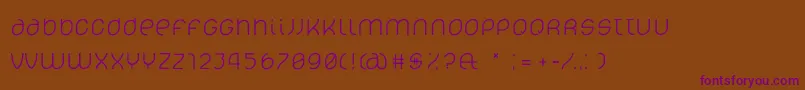 LelimLight-fontti – violetit fontit ruskealla taustalla
