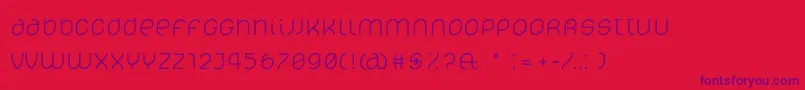 LelimLight Font – Purple Fonts on Red Background