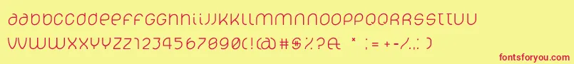 LelimLight Font – Red Fonts on Yellow Background