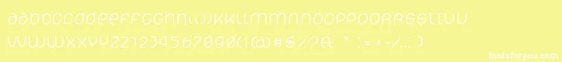 フォントLelimLight – 黄色い背景に白い文字