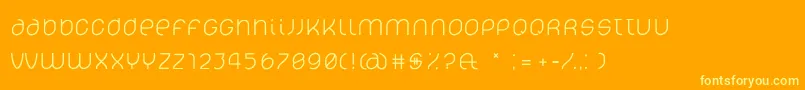 LelimLight Font – Yellow Fonts on Orange Background