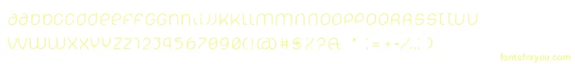 フォントLelimLight – 白い背景に黄色の文字