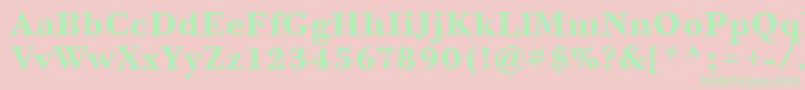 BodoniSixItcTtBold Font – Green Fonts on Pink Background