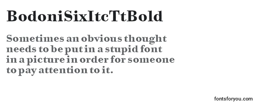 BodoniSixItcTtBold Font