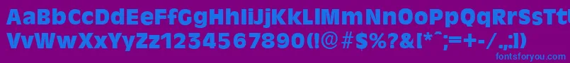 RavennaserialHeavyRegular Font – Blue Fonts on Purple Background