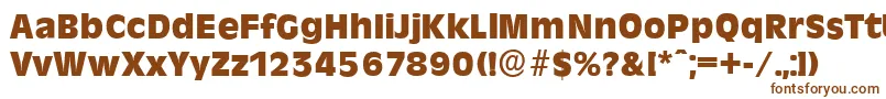 RavennaserialHeavyRegular-fontti – ruskeat fontit valkoisella taustalla