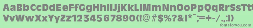 RavennaserialHeavyRegular Font – Gray Fonts on Green Background