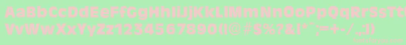 RavennaserialHeavyRegular Font – Pink Fonts on Green Background