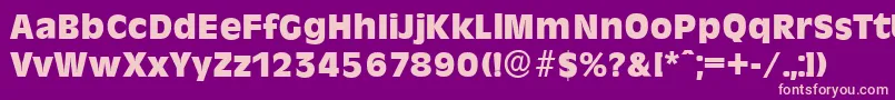 RavennaserialHeavyRegular Font – Pink Fonts on Purple Background
