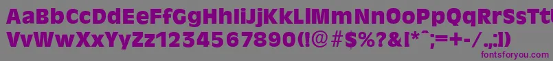 RavennaserialHeavyRegular-fontti – violetit fontit harmaalla taustalla