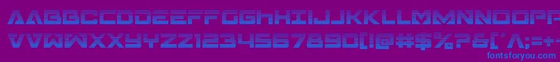 Transamericagrad Font – Blue Fonts on Purple Background