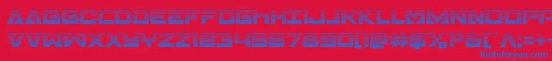 Transamericagrad Font – Blue Fonts on Red Background