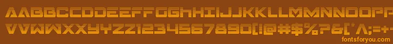 Transamericagrad Font – Orange Fonts on Brown Background