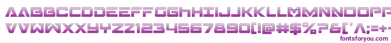 Transamericagrad-Schriftart – Violette Schriften auf weißem Hintergrund