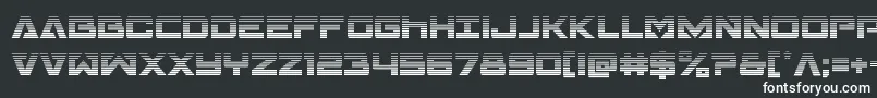 Transamericagrad-fontti – valkoiset fontit mustalla taustalla