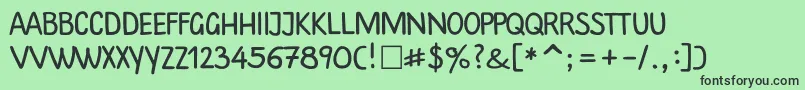 fuente PlainscriptcttNormal – Fuentes Negras Sobre Fondo Verde
