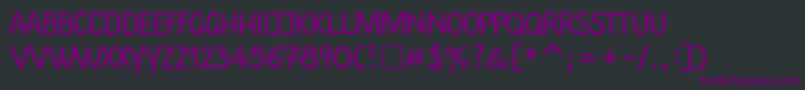 フォントPlainscriptcttNormal – 黒い背景に紫のフォント
